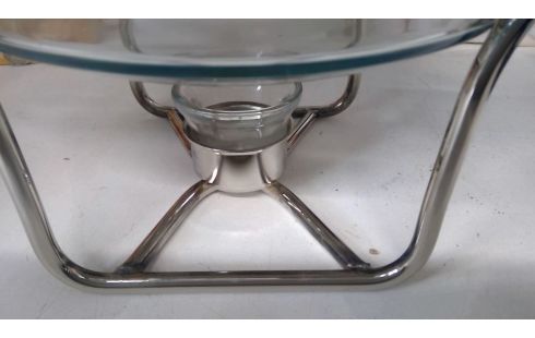 OPDIENSCHAAL IN  VERZILVERDE HOUDER 