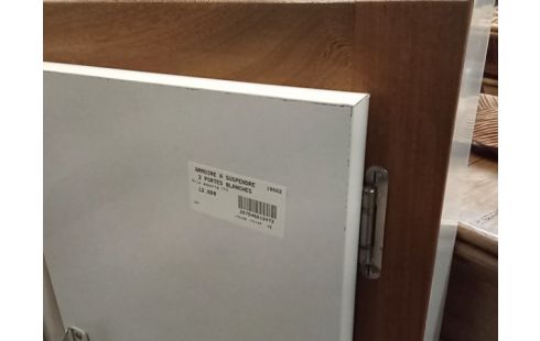 ARMOIRE A SUSPENDRE 2 PORTES BLANCHES