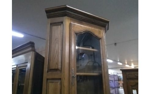 MEUBLE D'ANGLE CHENE RUSTIQUE 2 CORPS 2P 1T