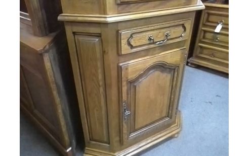 MEUBLE D'ANGLE CHENE RUSTIQUE 2 CORPS 2P 1T