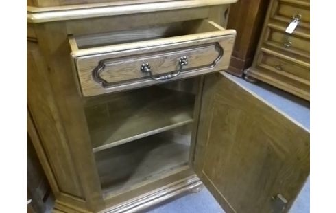 MEUBLE D'ANGLE CHENE RUSTIQUE 2 CORPS 2P 1T