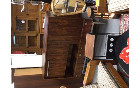 MEUBLE BAR ANNEE 70 2 PORTES + 2 TIROIRS