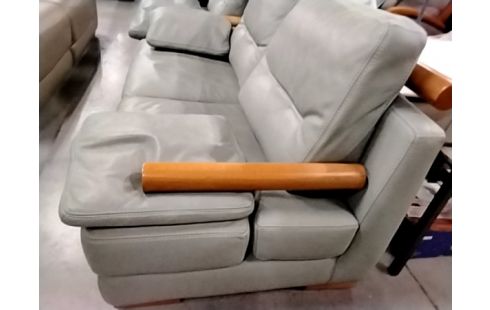 SALON CUIR VERT  DESIGN ET BOIS