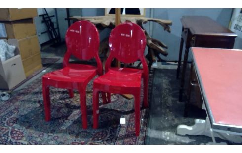 SILLA PLÁSTICO ROJO