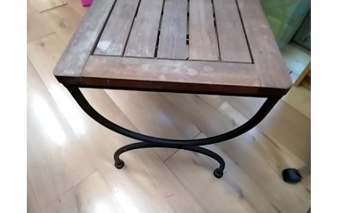 TABLE D'APPOINT PIEDS METAL PLTX LATTES BOIS