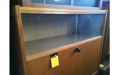 SECRETAIRE ANCIEN AVEC 2 VITRES 3P
