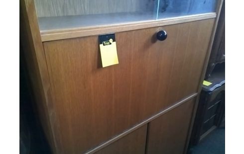 SECRETAIRE ANCIEN AVEC 2 VITRES 3P