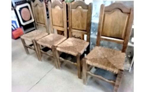 LOT DE 4 CHAISES BOIS ST ANCIEN