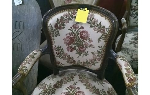 FAUTEUIL TISSU MOTIF FLEURS