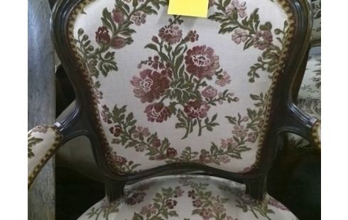 FAUTEUIL TISSU MOTIF FLEURS