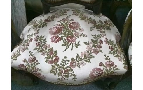 FAUTEUIL TISSU MOTIF FLEURS