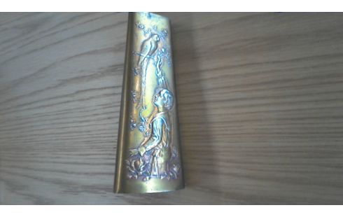 PAIDE DE VASES METAL EP ART NOUVEAU