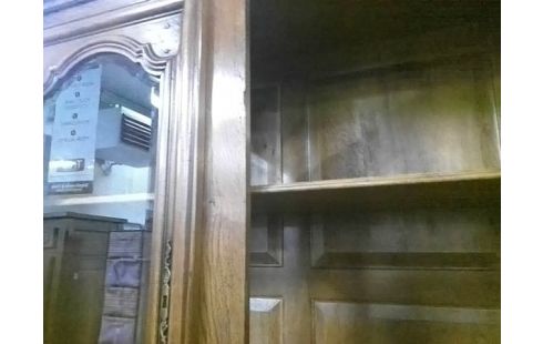 BIBLIOTHEQUE VITREE 2CORPS 8P STYLE RUSTIQUE