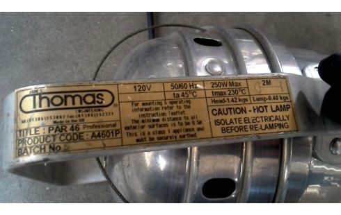 SPOT THEATER LAMP ALUMINIUM PER STUK