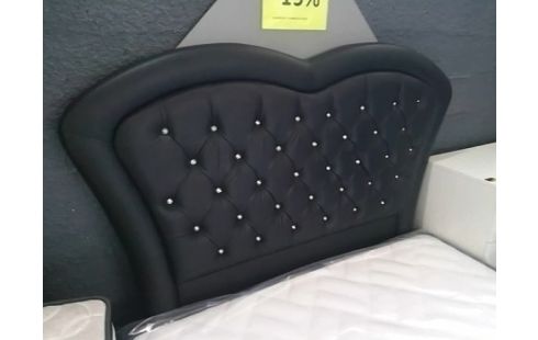 TETE DE LIT NOIRE ET BRILLANTE 140X190