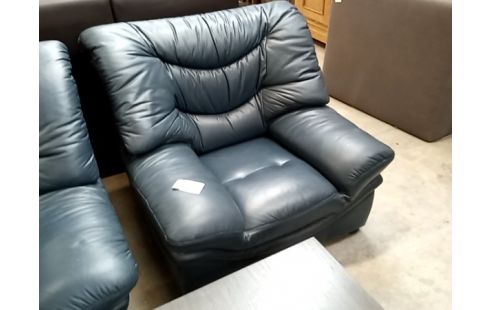 SALON CUIR BLEU 3+1+1