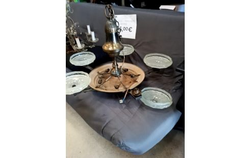 LUSTRE ART DECO MONTURE ET VERRES