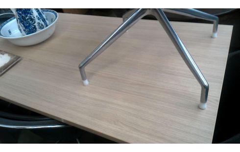 TABLE DE CUISINE, , BOIS LOOK GRIS METAL