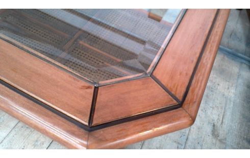 MESA DE SALÓN CEREZO SILVESTRE BISELADO HIELO