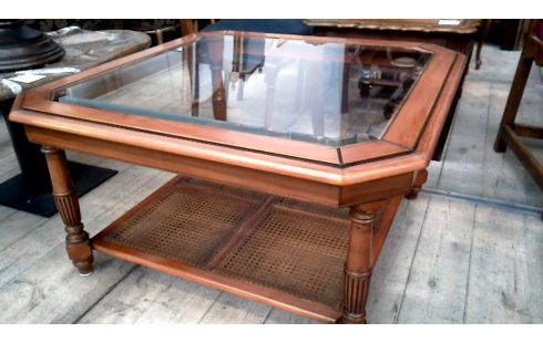 MESA DE SALÓN CEREZO SILVESTRE BISELADO HIELO