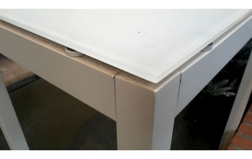 GARTENTISCH KLEINER WEISS ALUMINIUM EIS