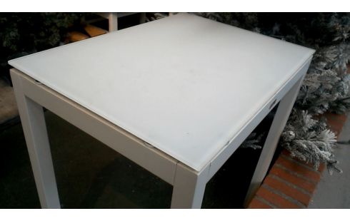 GARTENTISCH KLEINER WEISS ALUMINIUM EIS