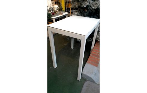 GARTENTISCH KLEINER WEISS ALUMINIUM EIS