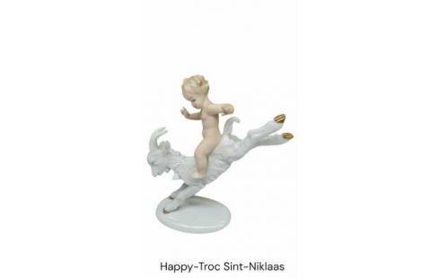 BEELD JONGEN OP BOK PORSELEIN WALENDORF