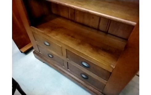 BIBLIOTHEQUE 4 TIROIRS CHÊNE