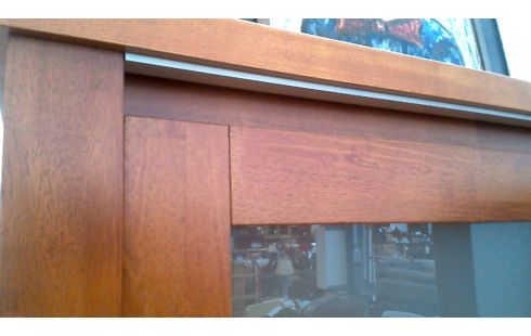 ESCAPARATE MACIZO, , MADERA 2 PUERTAS 4 CAJONES ILUMINADO ESTERA HIELO