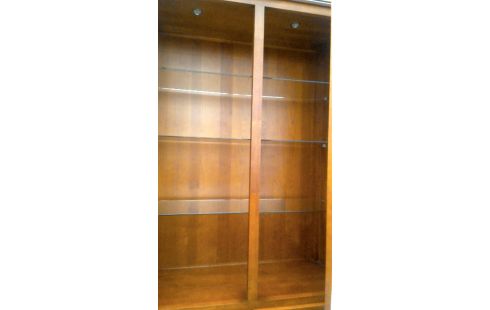 ESCAPARATE MACIZO, , MADERA 2 PUERTAS 4 CAJONES ILUMINADO ESTERA HIELO