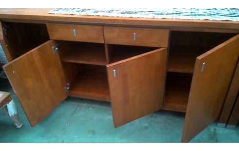 APARADOR BAJO MACIZO, , MADERA 4 PUERTAS 2 CAJONES