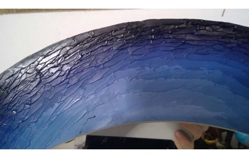 SPIEGEL MET GESCH.  RAND ,BLAUW