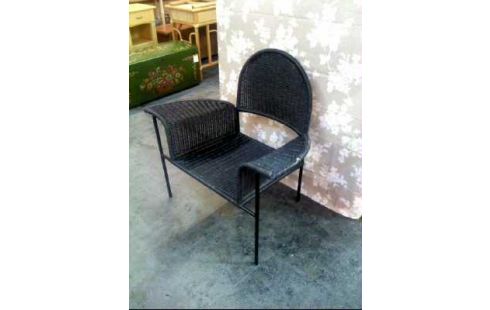 CHAISE DE JARDIN ROTIN NOIR
