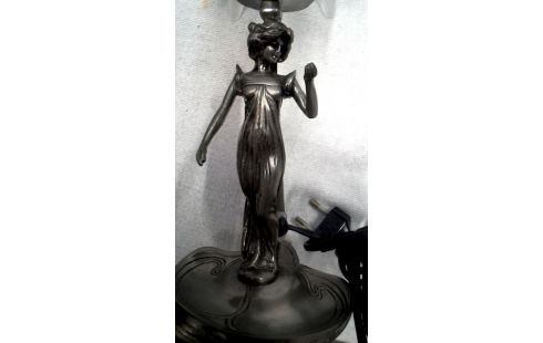 TAFELLAMP ART NOUVEAU STIJL TIN