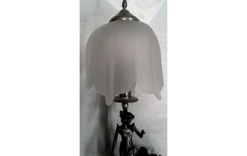 TAFELLAMP ART NOUVEAU STIJL TIN