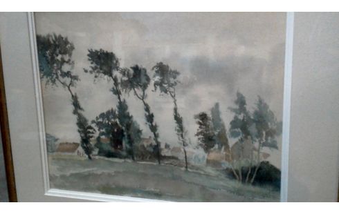 AQUARELL, , LANDSCHAFT GEWIDMET