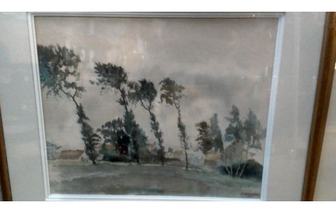 AQUARELL, , LANDSCHAFT GEWIDMET