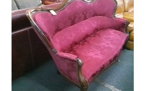 CANAPE STYLE LOUIS PHILIPPE BORDEAUX