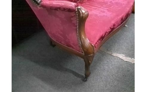 CANAPE STYLE LOUIS PHILIPPE BORDEAUX