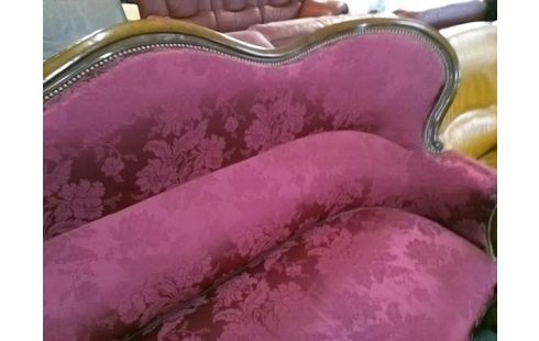 CANAPE STYLE LOUIS PHILIPPE BORDEAUX