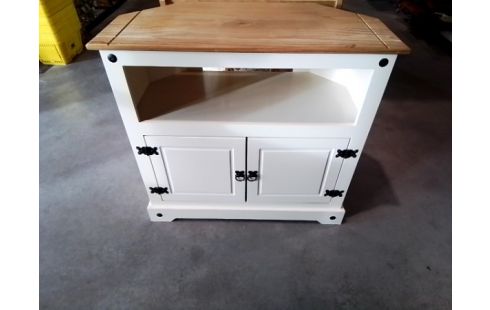 MEUBLE TV 1 N 2 P BEIGE ET BOIS