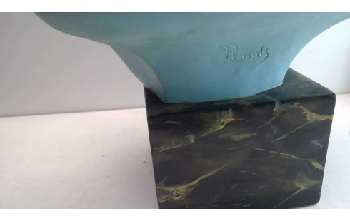 ART DECO BEELD BUSTE  VISSER NAPOLI