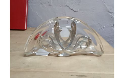 PORTE SERVIETTE VERRE ET ETAIN