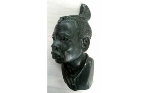 STATUETTE, , BUSTE VERTE MARBRE