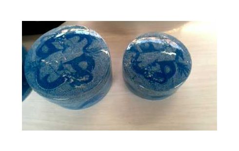 POT MET DEKSEL BLAUW