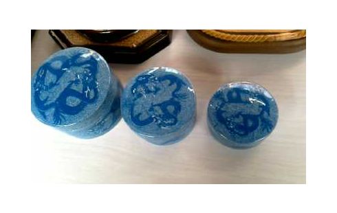 POT MET DEKSEL BLAUW