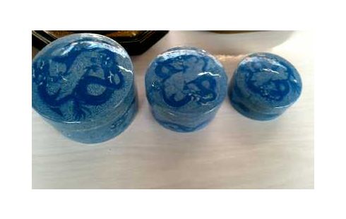 POT MET DEKSEL BLAUW