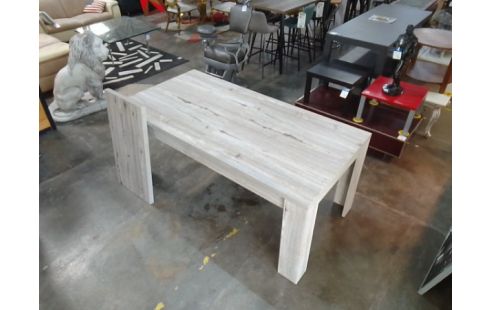 TABLE DE SALLE A MANGER ETAT NEUF BOIS DE CHÊNE CHAMPÊTRE 180X225CM H76CMXP90CM + 1 ALLONGE