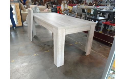 TABLE DE SALLE A MANGER ETAT NEUF BOIS DE CHÊNE CHAMPÊTRE 180X225CM H76CMXP90CM + 1 ALLONGE